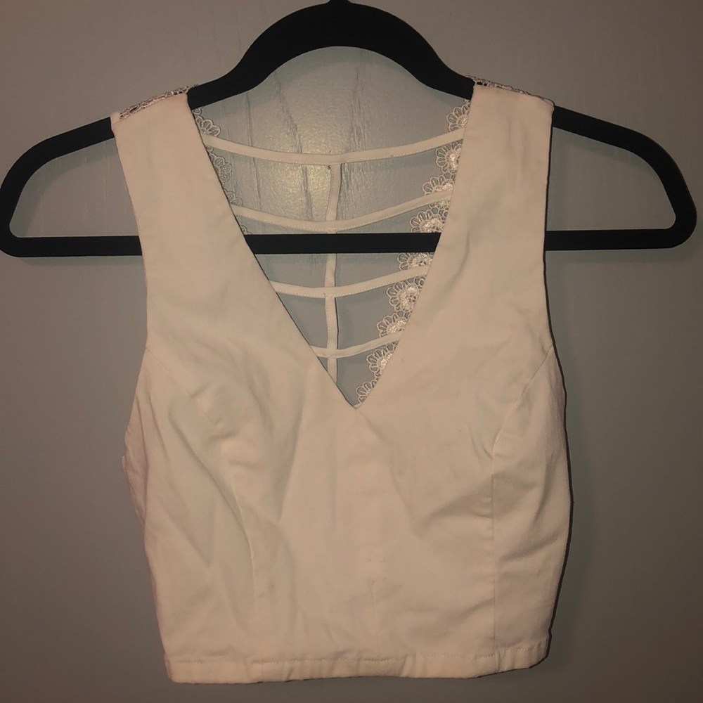White Strappy Crop Top
